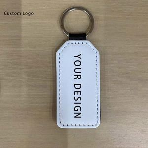 Eco-Friendly PU <b>Leather</b> <b>Keychains</b> with Stainless Steel, Festive Printing for National Day Events - Product Image 1