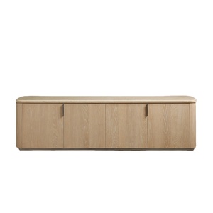 Mobile <span class=keywords><strong>TV</strong></span> Moderno di Lusso in Legno Massello Regolabile, Consolle Porta <span class=keywords><strong>TV</strong></span> con Spazio di Archiviazione per Soggiorno - Product Image 1