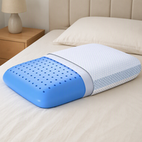 Boyun desteği için yıkanabilir yastık kılıfı havalandırmalı Almohada ile Modern katı desen bellek köpük jel yatak yastık