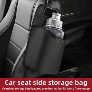 Organizador Lateral para Asiento de Coche de Cuero Genuino de Alta Calidad Marca YFL, 1-3 Compartimentos, Porta Botellas de Agua para Coche CZSNH-102104, Superventas - Product Image 4