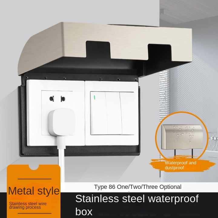 Stainless Steel Metal Switch Socket Junction Box Waterproof Splashproof with Lock Anti-Theft Sheet Metal Fabrication Product
