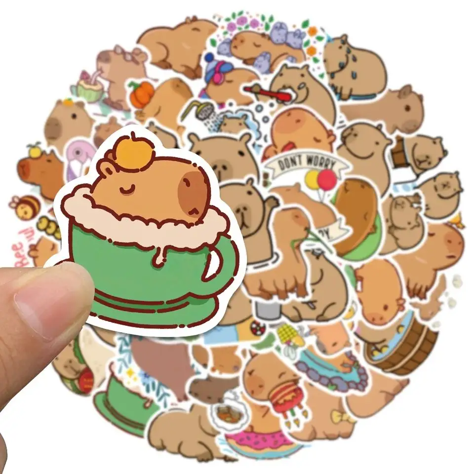 Factory wholesale hot selling cartoon PVC high-definition stickers cute animal waterproof stickers multiple scenes