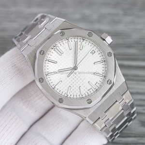 Montre de plongée C Factory Moissanite Sapphire Crystal Diver 4131 Or rose avec index en diamant, bracelet en cuir, multifonction - Product Image 6