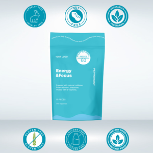 ยาเม็ดปราศจากน้ำตาลแบบ OEM/ODM แอล-ธีอะนีน ยาเม็ดคาเฟอีนเพิ่มพลังงาน ยาเม็ดเพิ่มสมาธิและพลังงาน - Product Image 4