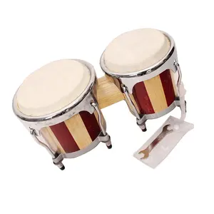 Venda por atacado de fábrica popular percussão de madeira bongo de alta qualidade conjunto de tambor conga