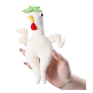 Spremere a mano cigolante divertente gambe Sexy pulcino senza capelli liscio peluche per borsa con gallo rosso portachiavi di pollo personalizzato - Product Image 1