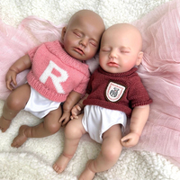 Poupées Reborn en Silicone Premium de 30 cm, Jouets Cadeaux Bébé Doux, Cheveux Implantés à la Main, Poupées de Collection