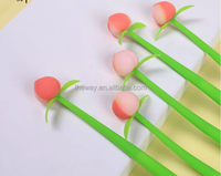 Stylos gel mignons Kawaii en forme de fleurs de pousses de haricots, pointe de 0,5 mm, 4 couleurs assorties, papeterie pour étudiants, stylos promotionnels