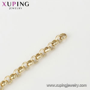 45969 Xuping gioielli di <span class=keywords><strong>moda</strong></span> 2019 ultimo disegno dei monili, 14K placcatura in oro degli uomini della collana della catena - Product Image 4