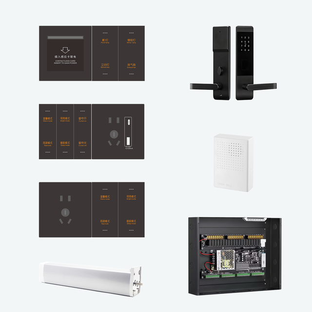 Smart GRMShotel Hotel Room Control Panel with Touch Screen Waterproof Double Pole Switch IPTV System