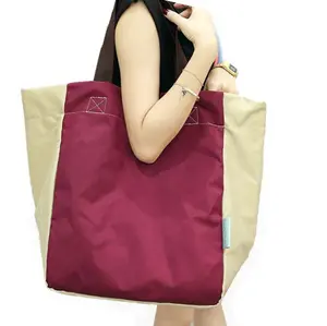设计你自己的图案新设计时尚红葡萄酒红色对比色购物勃艮第手提袋