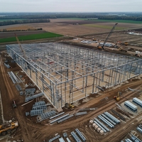 Structure en acier pour atelier et entrepôt destinée à l'usinage de précision en Asie du Sud-Est |   Usine industrielle préfabriquée