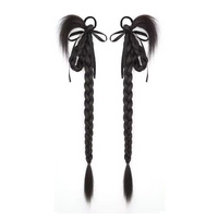 Extensions de queue de cheval synthétiques longues et lisses en fibre haute température Coolhair, avec élastique portable pour tresses de boxe – Vente en gros