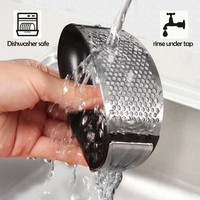 Gadget de cuisine, presse-ail, éplucheur, hachoir à gingembre, broyeur d'ail, presse-ail à main en acier inoxydable, ensemble manuel à bascule