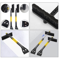 Brosse à neige et grattoir à glace 2-en-1 multifonctionnel portable pour voiture et maison, idéal pour l'extérieur