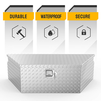 OEM 39 pouces, boîte à outils de rangement pour camionnette, ATV/RV, plaque diamantée, remorque, coffre de rangement pour outils en aluminium pour camionnette avec clés de verrouillage