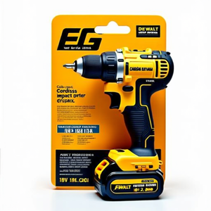 สำหรับเครื่องมือช่างระดับมืออาชีพ ไขควงกระแทกไร้สาย 18V 2 สปีด หัวจับแบบไม่ใช้กุญแจ พร้อมแบตเตอรี่และกล่องเก็บ - Product Image 3