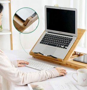 Combohome Bamboo Bean Bag Lap <strong>Tray</strong> With Sloth for Ipad Laptop Desk <strong>Cushion</strong> Children Lap <strong>Tray</strong> With Leg - Product Image 2