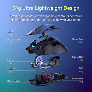 Ultraleichte Esports Kabellose Gaming-Maus 54g Leichtgewicht 8K Abtastrate 26K DPI Optischer Sensor 6 Programmierbare Tasten Gaming-Maus - Product Image 5