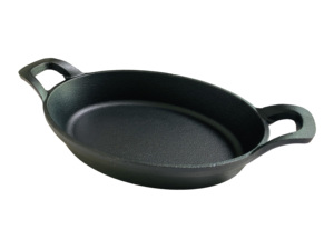 Padella antiaderente in ghisa profonda Pre-stagionata padella a doppio manico resistente - Product Image 5