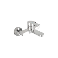 Robinet de douche mural FEIDU en laiton chromé à poignée unique, hauteur 10 cm, mitigeur bain eau chaude et froide, cartouche céramique, pour hôtel