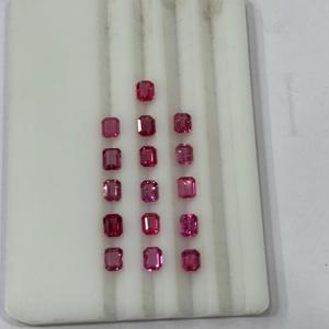 พลอยสปิเนลธรรมชาติสีชมพูแดง ไม่ผ่านการอบอุ่น ทรงแปดเหลี่ยม ขายส่งราคาพิเศษ - Product Image 4