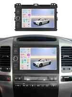 MEKEDE Autoradio multimédia à écran tactile Android Auto Car-play Navigation audio pour Toyota Land Cruiser Prado 120 8 pouces 2004-2009