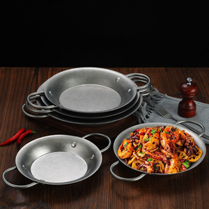 Sartén de Paella Valenciana de acero inoxidable para exteriores Retro, sartén de cangrejo, sartén para ensalada, bandeja para servir mariscos - Product Image 1
