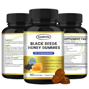 Healthife OEM Vinaigre de <span class=keywords><strong>cidre</strong></span> de pomme Multivitamine Extrait de miel de colza Gommes au miel de graines noires - Product Image 3