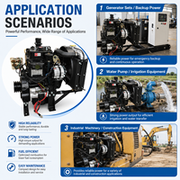Moteur diesel à faible consommation de carburant, usage industriel, 30 kilowatts, 40 ch, modèle 2110, 2 cylindres, 4 temps, refroidi par eau, robuste