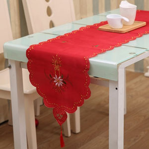 European Embroidered Christmas Table Flag 40*170cm Hollow Dinning Santa Claus Table Flag for Decorations - Product Image 2