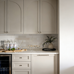 Gabinetes de Cocina de Madera Maciza Gris Estilo Vintage Francés con Encimera de Cuarzo, Duraderos, Fáciles de Limpiar, Mejor Precio - Product Image 5