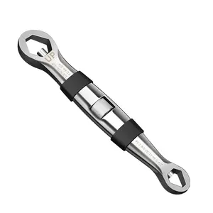 Многофункциональный Карманный ключ гибкого типа 23 в 1 Регулируемый универсальный ключ от 1/4 до 3/4 дюймов, торцевой ключ от 7 мм до 19 мм