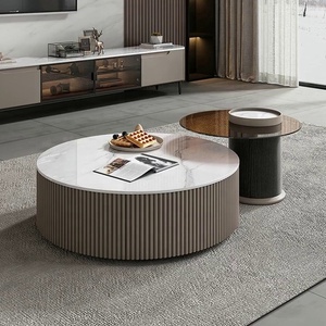 Practical Beautiful Design Space Saving <strong>Nesting</strong> Italian Coffee <strong>Table</strong> with Wood Drawer for Small Apartment Living Room Home Use - Product Image 1