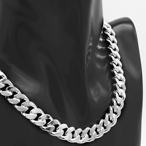 Joyería Fina Inoxidable Para Hombre, Cadenas De Plata Italiana 925, Grandes y Sencillas De 10 mm - Product Image 3