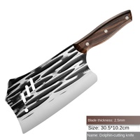 Couteau de cuisine en acier inoxydable forgé à la main, couteau de cuisine tranchant pour couper la viande, les os, tuer le poisson
