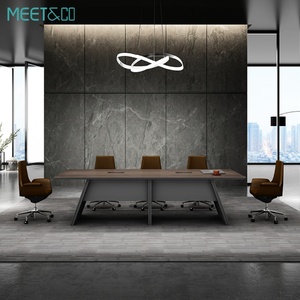 Modern Luxury Wooden Modular Conference <b>Table</b> with 8-10 Seats & Chairs <b>Office</b> Furniture for Meeting Rooms Schools & Hospitals - Product Image 3