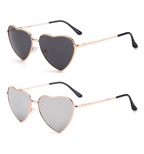 Gafas de Sol Divertidas de Metal con Forma de Corazón para Mujer, Gafas de Sol Modernas con Forma de Corazón - Product Image 1