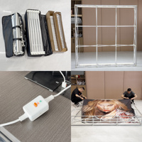 Boîte à lumière en aluminium personnalisable, LED haute luminosité, portable, pour salon professionnel, affichage double face, anti-poussière, résistant à l'eau, en aluminium