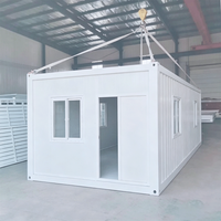 Rumah Kontainer Lipat Mini Prefab Terisolasi Musim Dingin Dengan Rangka Struktur Baja Ringan Pengiriman Rumah Prefabrikasi Lipat