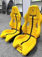 Convient pour Ferrari SF90 296 GTB Jaune et Noir, Voiture de Course en Fibre de Carbone Sèche