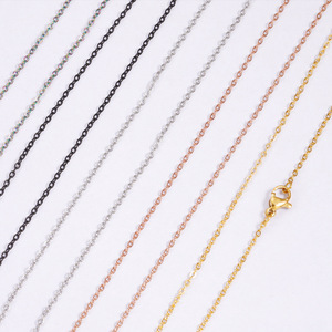 2025 Venta al por mayor caliente 40cm 45cm 50cm China joyería 18K oro rosa Pvd Color Acero inoxidable eslabón fino O cadena collares joyería - Product Image 3