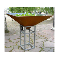 Pot de fleurs de jardin en métal, Pot de jardin personnalisé de grande taille, jardinières d'extérieur en acier pour le jardin