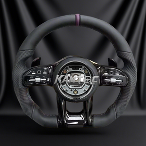 Volant en cuir demi-perforé pour Mercedes Benz ML W164 W166 W211 W212 C117 C118 W251 W176 W204 W205 <span class=keywords><strong>C63s</strong></span> <span class=keywords><strong>Gle</strong></span> 53 AMG - Product Image 6