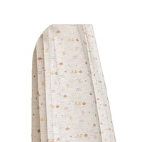 Nouveau Rideau Ondulé pour Chambre d'Enfant 2026 en Tissu Voile Imprimé Fruits Mignons, Lin Crème Sucrée, Rideau Plat Lavable pour Chambre à Coucher avec Perles
