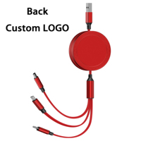 Kabel Charger Retractable 3 in 1 Universal 3A 66W Tipe-C untuk Transfer Data dan Pengisian Cepat untuk Android dan IOS