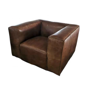 Divano divano <span class=keywords><strong>in</strong></span> <span class=keywords><strong>pelle</strong></span> Vintage retrò Set di mobili marrone scuro divano divano soggiorno casa 1 pezzo di cartone divano divano - Product Image 5