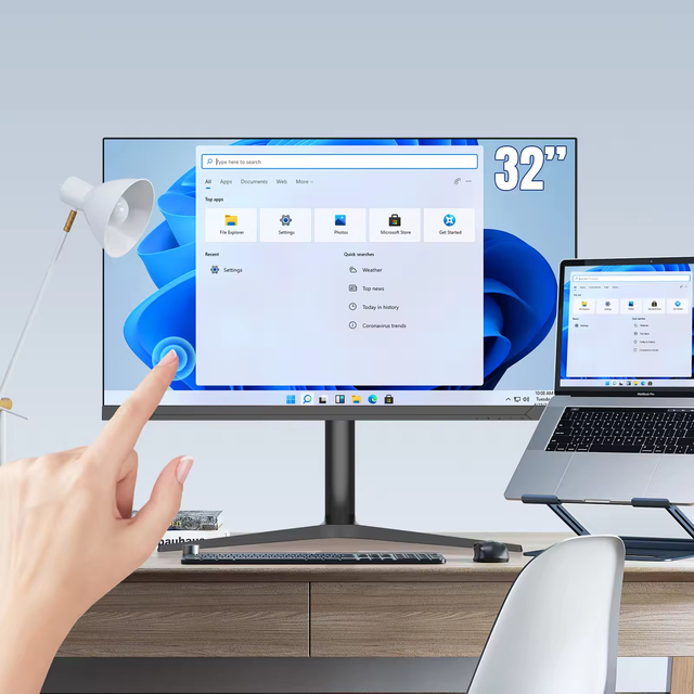 New Rotated Stand Kiosk Display 4K UHD HDR Touch Screen Monitor 32 Inch Type-c DP HD USB Touch Gaming Monitor