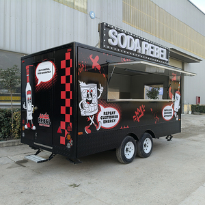 Camion de restauration rapide entièrement équipé avec suivi GPS, châssis en <span class=keywords><strong>aluminium</strong></span>, 4 roues, équipement de restauration personnalisable pour utilisation en extérieur - Product Image 3