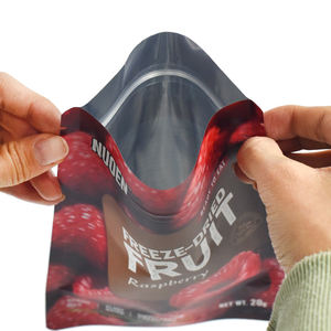 कस्टम मुद्रित गंध प्रमाण ज़िप लॉक स्टैंड अप पाउच बीज मुक्त सूखे सब्जियां फल स्नैक्स लोगो के साथ मलर बैग - Product Image 4